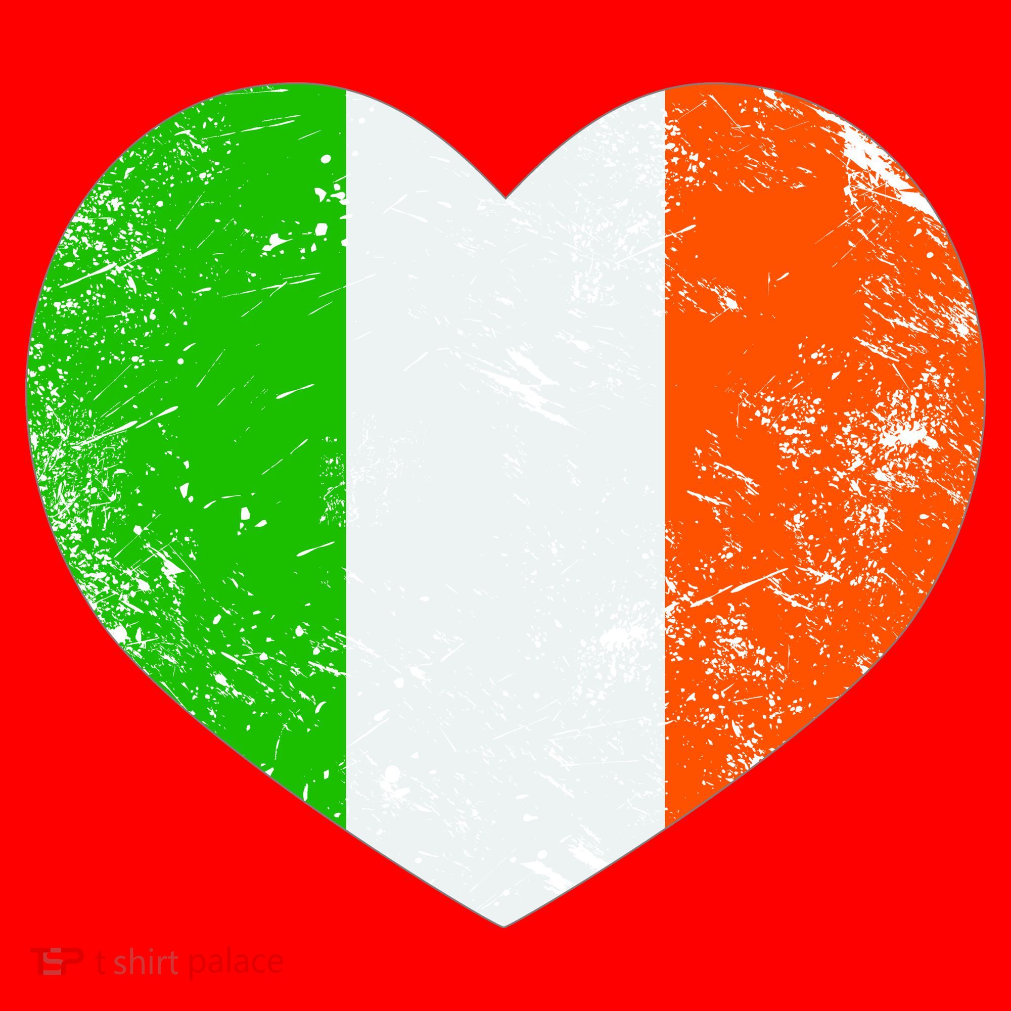 Ireland heart retro flag - St Patricks Day Santa Hat