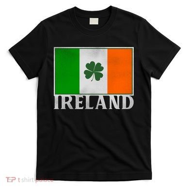 Ireland Shamrock Vintage Flag T-Shirt