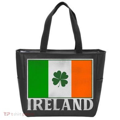 Ireland Shamrock Vintage Flag Tote Bag