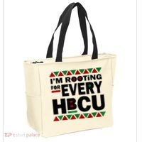 I'm Rooting For Every HBCU Black History Month African Pride Tote Bag thumb 2