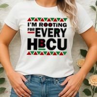 I'm Rooting For Every HBCU Black History Month African Pride Women's T-Shirt thumb 2