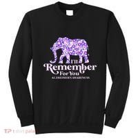 ILl Remember For You AlzheimerS Awareness Elephant Flower Sweatshirt thumb 0