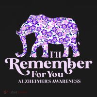 ILl Remember For You AlzheimerS Awareness Elephant Flower Sweatshirt thumb 3