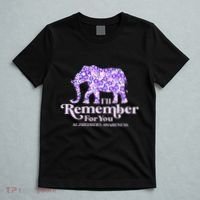 ILl Remember For You AlzheimerS Awareness Elephant Flower T-Shirt thumb 5