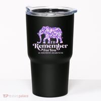 ILl Remember For You AlzheimerS Awareness Elephant Flower Tumbler thumb 0