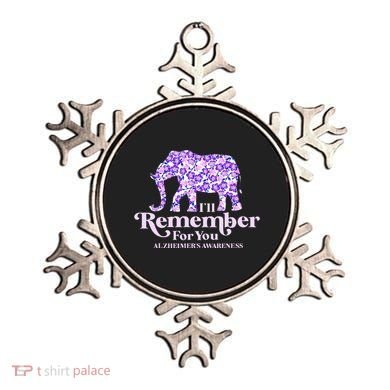 ILl Remember For You AlzheimerS Awareness Elephant Flower Ornament