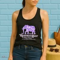 ILl Remember For You AlzheimerS Awareness Elephant Flower Women's Tank Top thumb 2