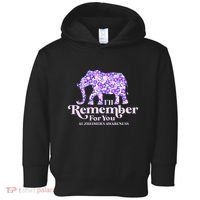 ILl Remember For You AlzheimerS Awareness Elephant Flower Toddler Hoodie thumb 0