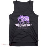 ILl Remember For You AlzheimerS Awareness Elephant Flower Tank Top thumb 0