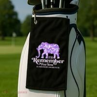 ILl Remember For You AlzheimerS Awareness Elephant Flower Golf Towel thumb 2