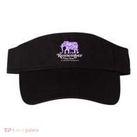 ILl Remember For You AlzheimerS Awareness Elephant Flower Visor thumb 0