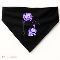 ILl Remember For You Purple Elephant AlzheimerS Awareness USA-Made Doggie Bandana thumb 0