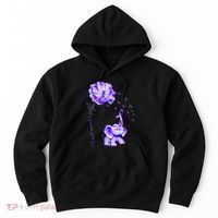 ILl Remember For You Purple Elephant AlzheimerS Awareness Hoodie thumb 0