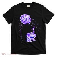 ILl Remember For You Purple Elephant AlzheimerS Awareness T-Shirt thumb 0