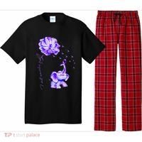 ILl Remember For You Purple Elephant AlzheimerS Awareness Pajama Set thumb 0