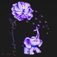 ILl Remember For You Purple Elephant AlzheimerS Awareness Women's Hoodie thumb 2