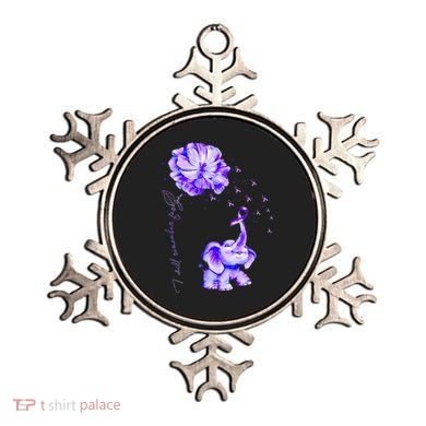 ILl Remember For You Purple Elephant AlzheimerS Awareness Ornament