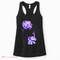 ILl Remember For You Purple Elephant AlzheimerS Awareness Women's Tank Top thumb 0