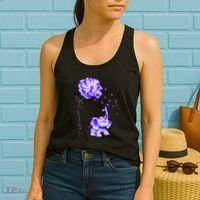 ILl Remember For You Purple Elephant AlzheimerS Awareness Women's Tank Top thumb 2