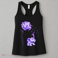 ILl Remember For You Purple Elephant AlzheimerS Awareness Women's Tank Top thumb 3