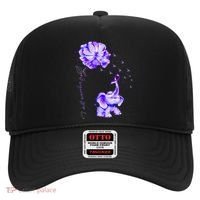 ILl Remember For You Purple Elephant AlzheimerS Awareness Hat thumb 0