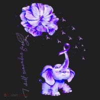 ILl Remember For You Purple Elephant AlzheimerS Awareness Hat thumb 2