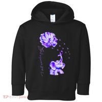 ILl Remember For You Purple Elephant AlzheimerS Awareness Toddler Hoodie thumb 0