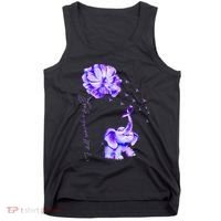 ILl Remember For You Purple Elephant AlzheimerS Awareness Tank Top thumb 0