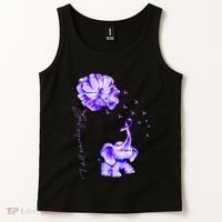 ILl Remember For You Purple Elephant AlzheimerS Awareness Tank Top thumb 2