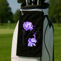 ILl Remember For You Purple Elephant AlzheimerS Awareness Golf Towel thumb 2