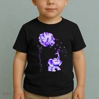 ILl Remember For You Purple Elephant AlzheimerS Awareness Toddler T-Shirt thumb 2