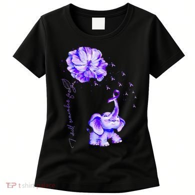 ILl Remember For You Purple Elephant AlzheimerS Awareness Women's T-Shirt
