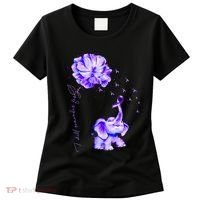 ILl Remember For You Purple Elephant AlzheimerS Awareness Women's T-Shirt thumb 0