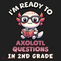 I'm Ready For 2nd Grade Axolotl Questions Funny 2nd Grade Golf Towel thumb 3
