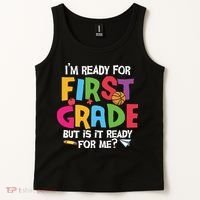 Im Ready For First Grade Funny Back To School 1st Grade Tank Top thumb 2