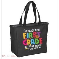 Im Ready For First Grade Funny Back To School 1st Grade Tote Bag thumb 2