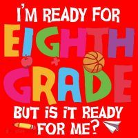 I'm Ready For 8th Grade Back To School First Day Of School Santa Hat thumb 1