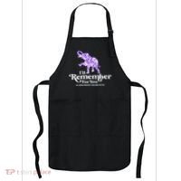 ILl Remember For You AlzheimerS Awareness Elephant Flower Apron thumb 0