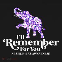 ILl Remember For You AlzheimerS Awareness Elephant Flower Women's Hoodie thumb 2