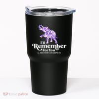 ILl Remember For You AlzheimerS Awareness Elephant Flower Tumbler thumb 0
