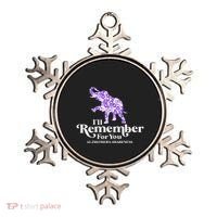 ILl Remember For You AlzheimerS Awareness Elephant Flower Ornament thumb 0