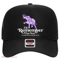 ILl Remember For You AlzheimerS Awareness Elephant Flower Hat thumb 0