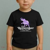 ILl Remember For You AlzheimerS Awareness Elephant Flower Toddler T-Shirt thumb 2