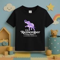 ILl Remember For You AlzheimerS Awareness Elephant Flower Toddler T-Shirt thumb 3