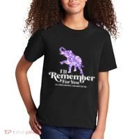 ILl Remember For You AlzheimerS Awareness Elephant Flower Kids T-Shirt thumb 2