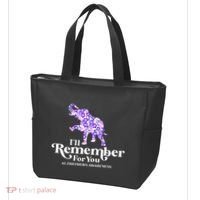 ILl Remember For You AlzheimerS Awareness Elephant Flower Tote Bag thumb 3