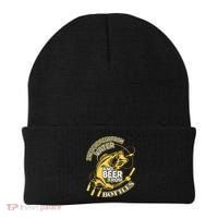 I Rescue Fish From Water And Beer From Bottles Funny Gift Beanie thumb 0