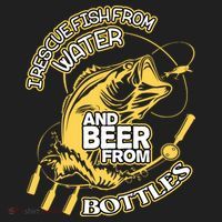 I Rescue Fish From Water And Beer From Bottles Funny Gift Beanie thumb 2