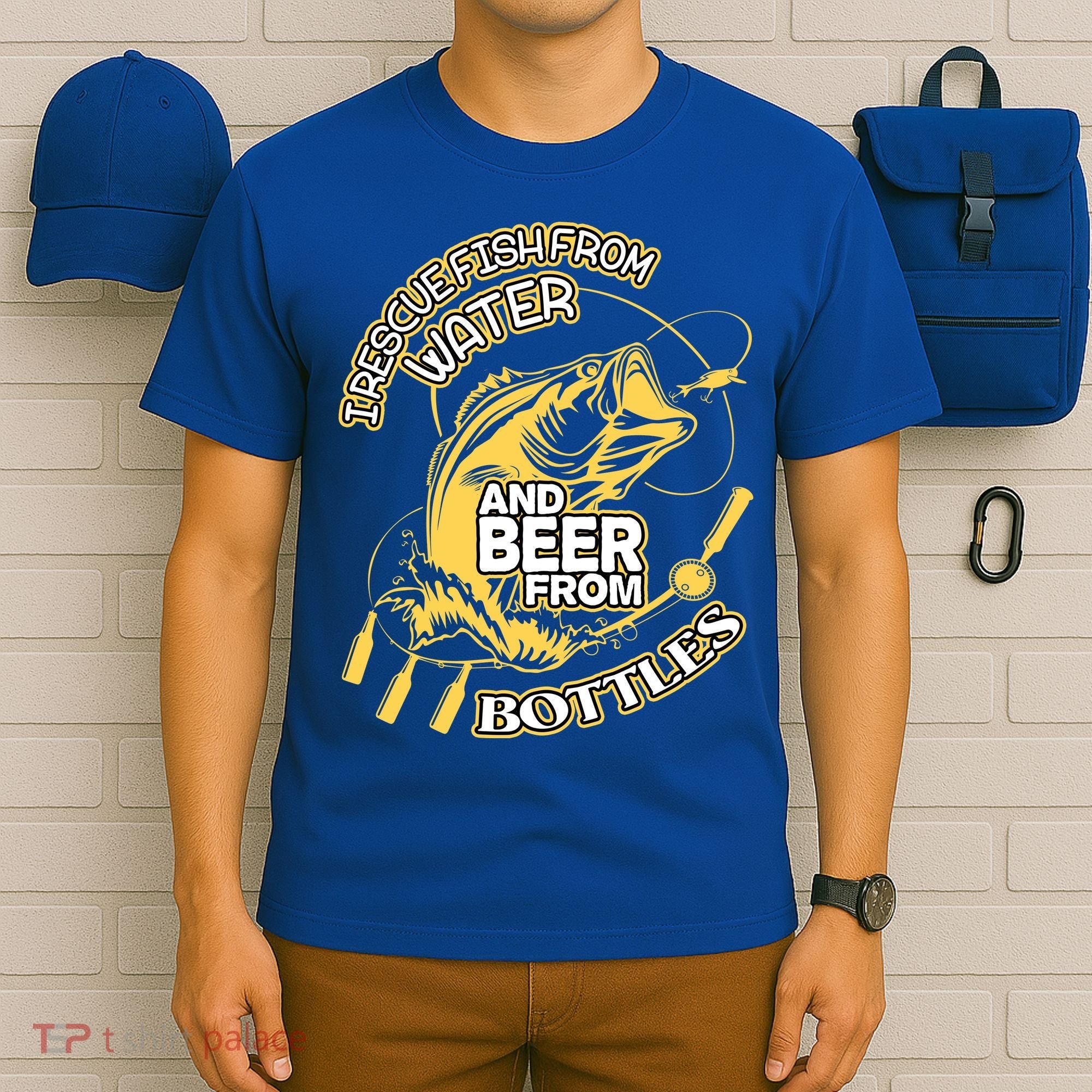 I Rescue Fish From Water And Beer From Bottles Funny Gift T-Shirt
