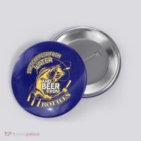 I Rescue Fish From Water And Beer From Bottles Funny Gift Button thumb 0